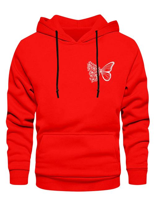 red fleece back print sweatshirt - 20523016 - Very Small Image - 1