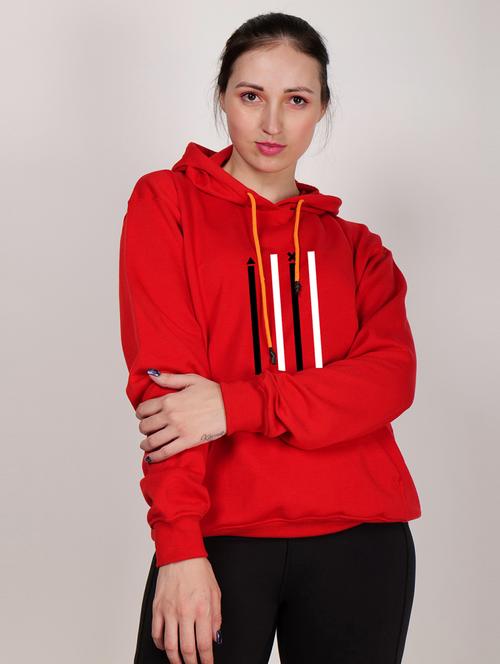 women red hooded neck sweatshirts - 20523355 - Very Small Image - 1