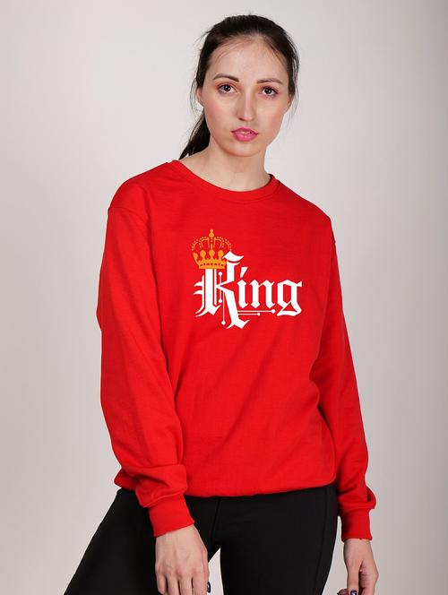 red fleece sweatshirt - 20524249 - Very Small Image - 1