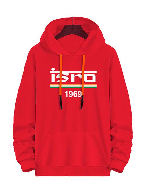 red fleece chest print sweatshirt - 20525151 - Very Small Image - 1
