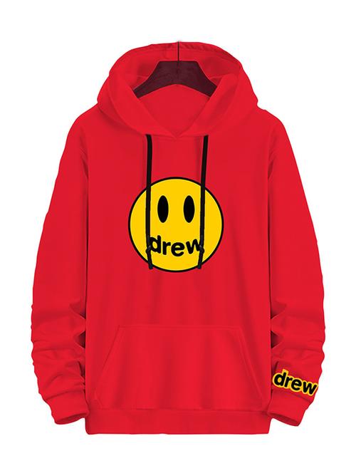 red front print hooded sweatshirt - 20525740 - Very Small Image - 1