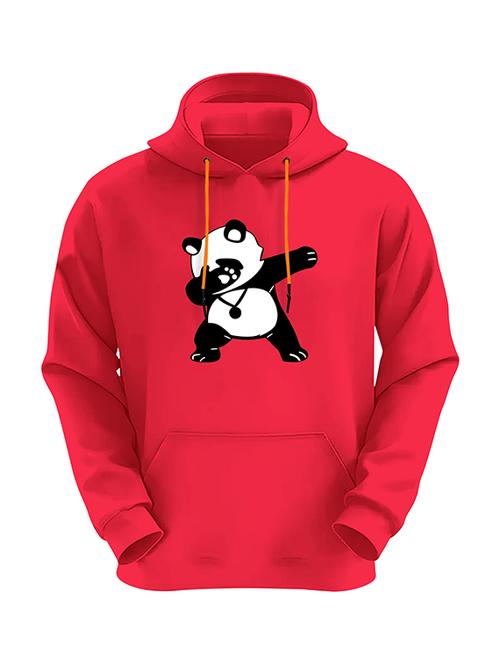 red fleece chest print sweatshirt - 20525817 - Very Small Image - 1