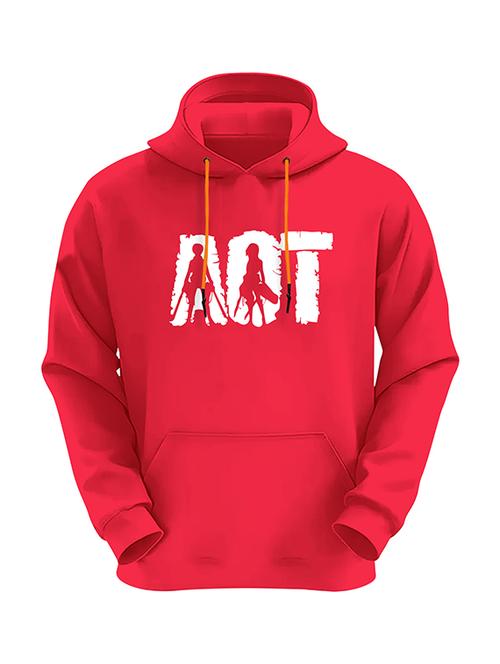 red fleece chest print sweatshirt - 20525978 - Very Small Image - 1