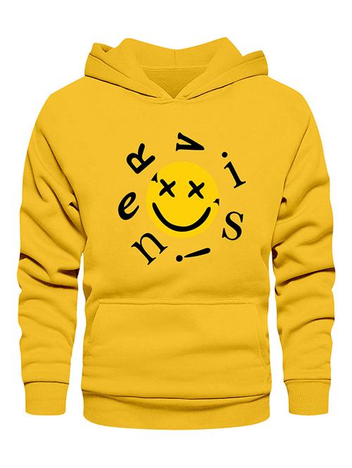 yellow front print hooded sweatshirt - 20526478 - Very Small Image - 1