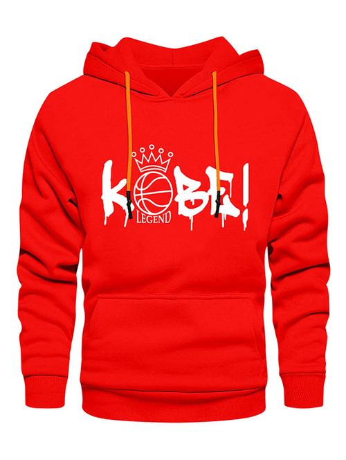 red fleece chest print sweatshirt - 20526866 - Very Small Image - 1