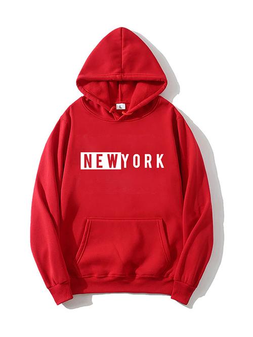 men red fleece regular sweatshirt - 20529104 - Very Small Image - 1
