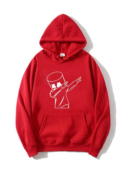men red fleece regular sweatshirt - 20529124 - Very Small Image - 1