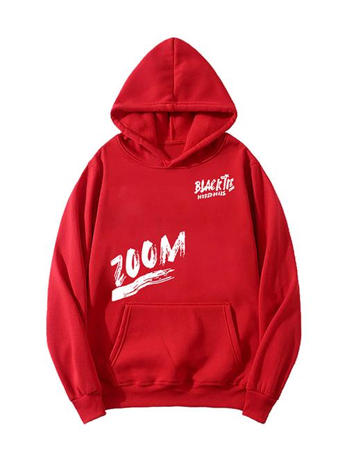 red fleece placement print sweatshirt - 20529209 - Very Small Image - 1
