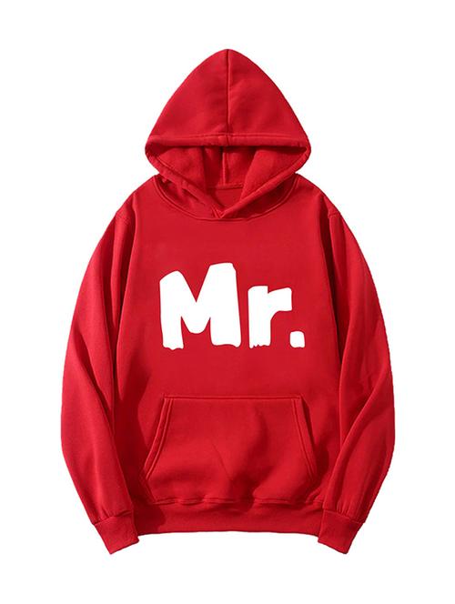 men red fleece regular sweatshirt - 20529256 - Very Small Image - 1