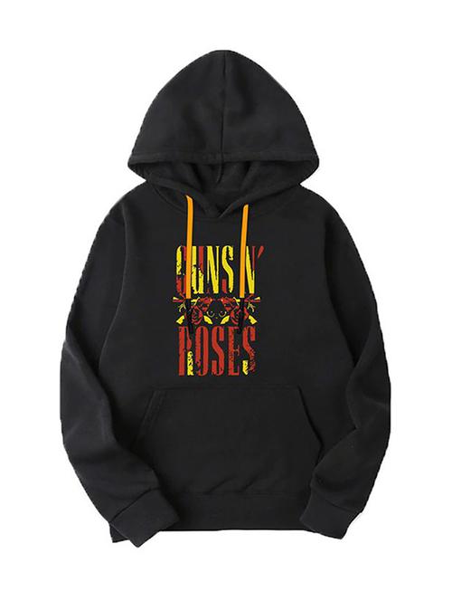 black front print hooded sweatshirt - 20529478 - Very Small Image - 1