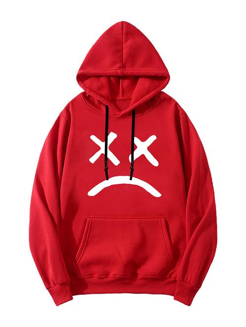 red long sleeve hooded sweatshirt - 20529789 - Very Small Image - 1