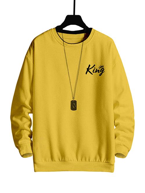 men yellow round neck sweatshirts - 20532562 - Very Small Image - 1