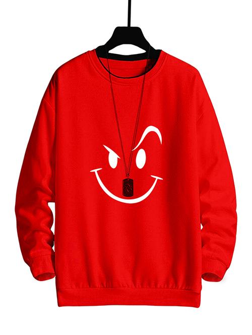 men red round neck sweatshirts - 20532633 - Very Small Image - 1