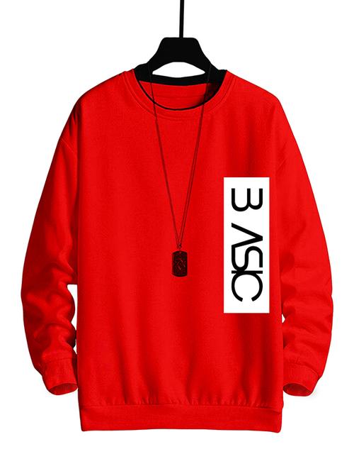 men red round neck sweatshirts - 20532705 - Very Small Image - 1