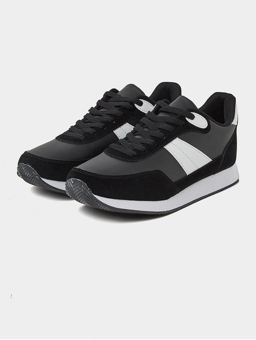 men color block black lace up sneaker - 20533249 - Very Small Image - 1