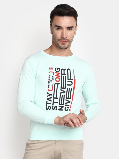 men front print typographic sweatshirt - 20534078 - Very Small Image - 1