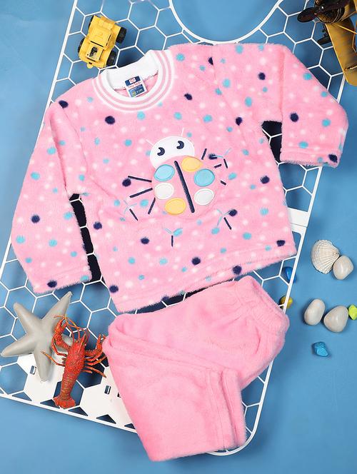 kids printed front detailed top & pyjama set - 20534512 - Very Small Image - 1