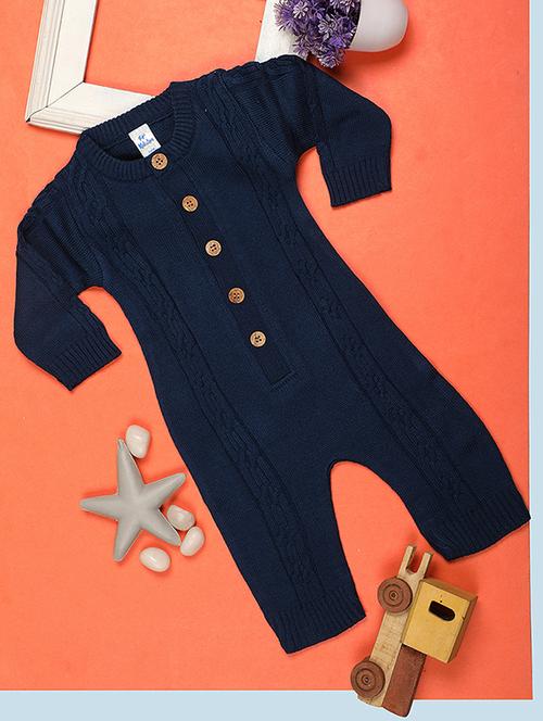kids solid long sleeve romper - 20534720 - Very Small Image - 1