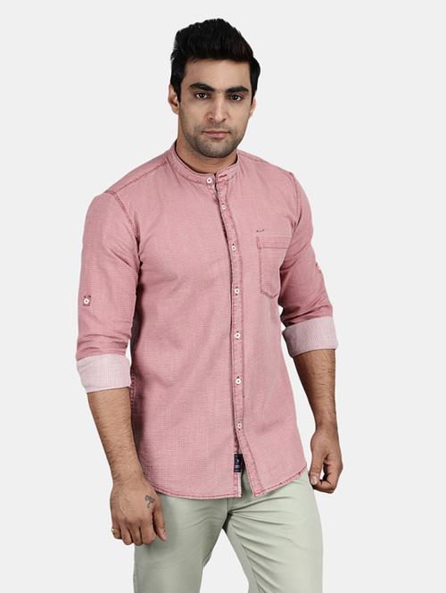 pink cotton casual shirt - 20535047 - Very Small Image - 1