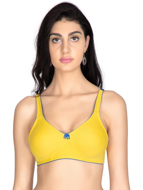 yellow cotton blend tshirt bra - 20535157 - Very Small Image - 1
