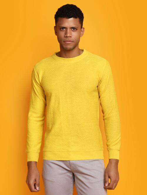 men solid crew neck pullover - 20536532 - Very Small Image - 1