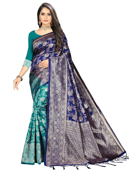 women's banarasi saree - 20536860 - Very Small Image - 1