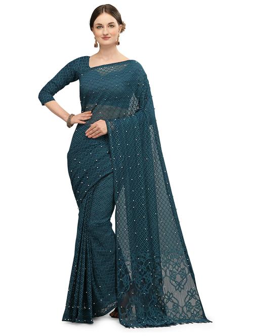 women's embellished saree - 20536906 - Very Small Image - 1