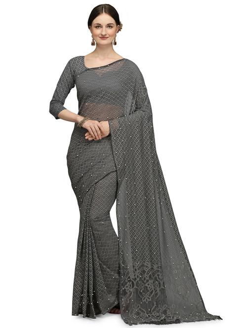 women's embellished saree with blouse - 20536909 - Very Small Image - 1