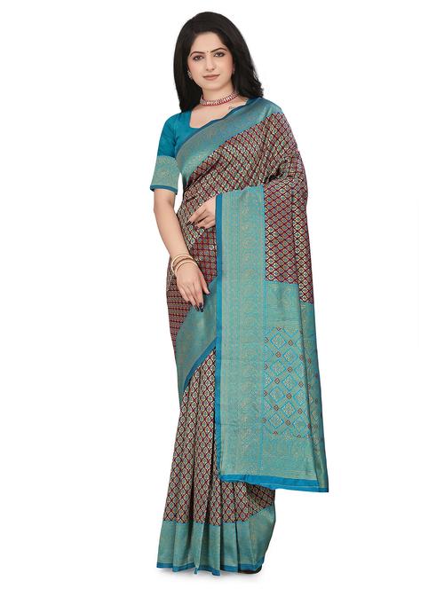 multi colored self design kanjivaram saree - 20537101 - Very Small Image - 1