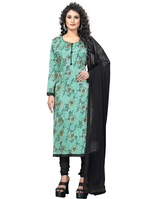 light blue printed unstitched suit - 20537196 - Very Small Image - 1