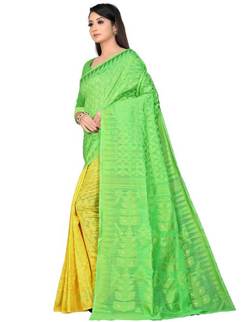 women's self design green colored saree - 20537321 - Very Small Image - 1