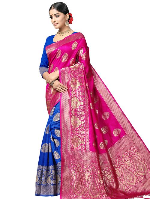 women's banarasi saree - 20537452 - Very Small Image - 1