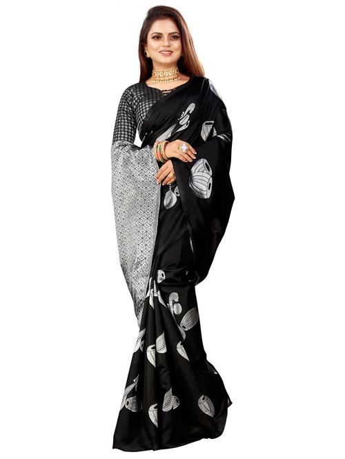 women's self design black colored saree - 20537515 - Very Small Image - 1
