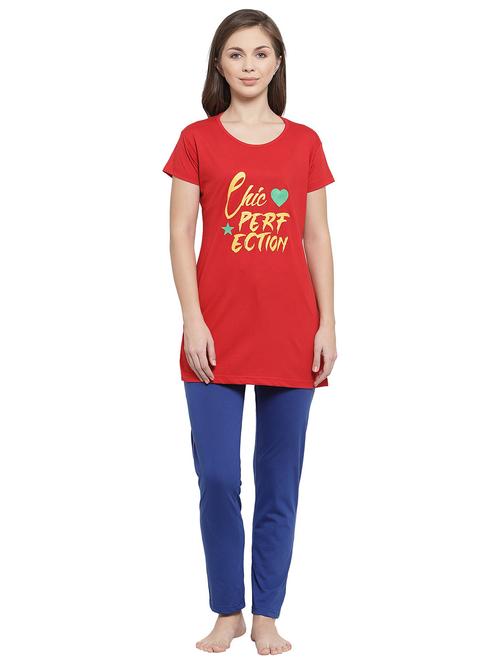 red hosiery nightwear set - 20538026 - Very Small Image - 1