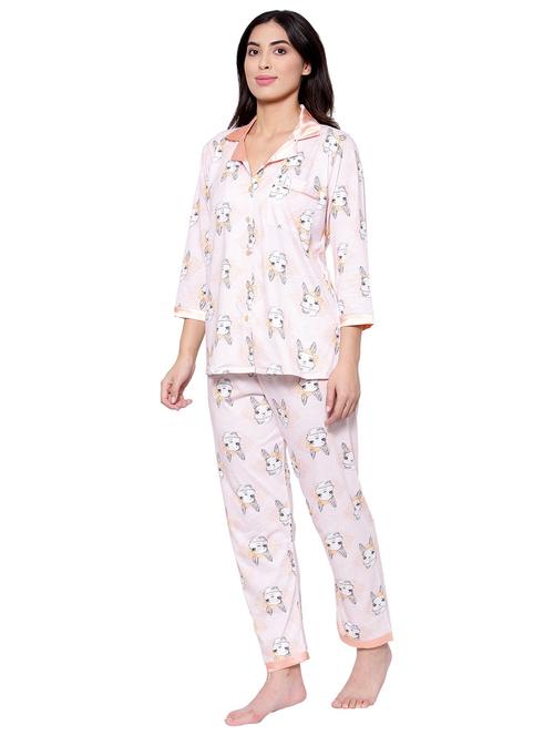 light pink hosiery nightwear set - 20538036 - Very Small Image - 1