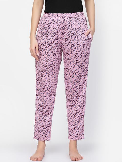 women mid rise floral printed pajama - 20538053 - Very Small Image - 1