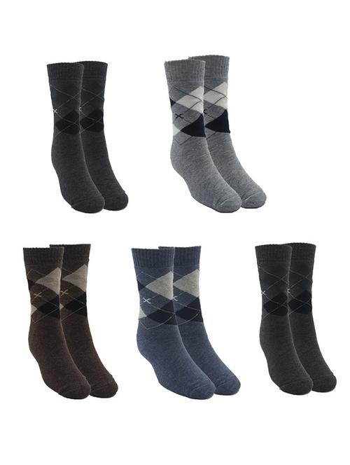 unisex pack of 5 cotton above ankle length socks - 20538673 - Very Small Image - 1