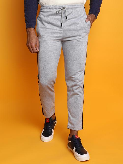 men grey side taped track pants - 20539218 - Very Small Image - 1
