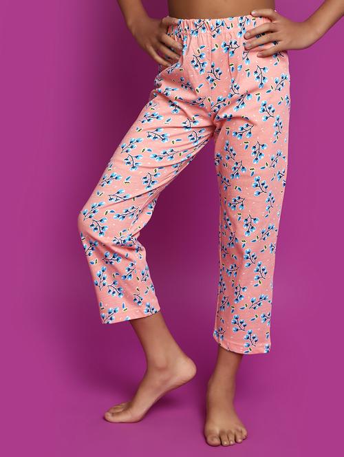 girls pink printed casual trousers - 20539255 - Very Small Image - 1