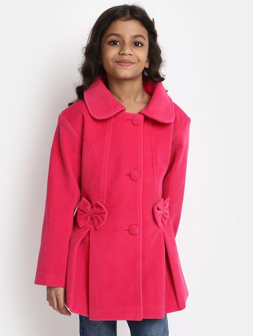 girls solid collared trench coat - 20539525 - Very Small Image - 1