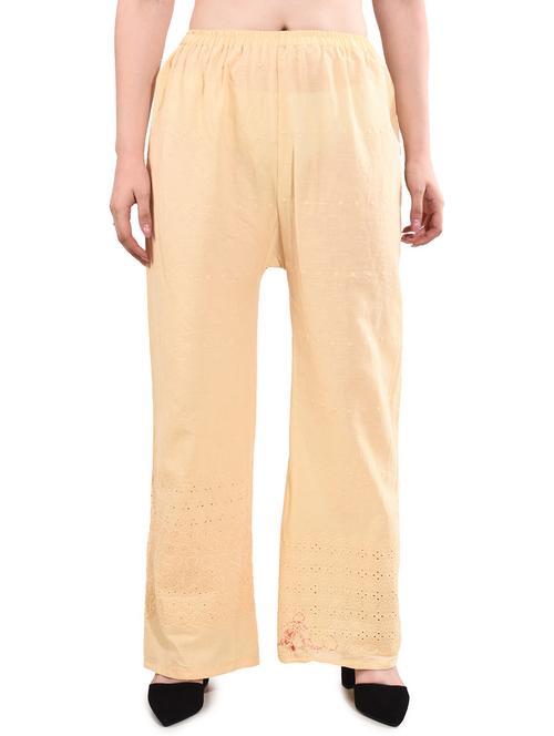 beige cotton blend palazzo - 20539658 - Very Small Image - 1