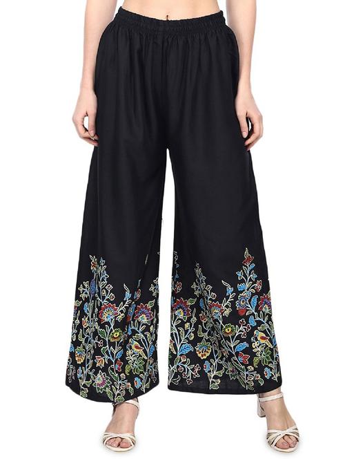 black cotton blend palazzo - 20539664 - Very Small Image - 1