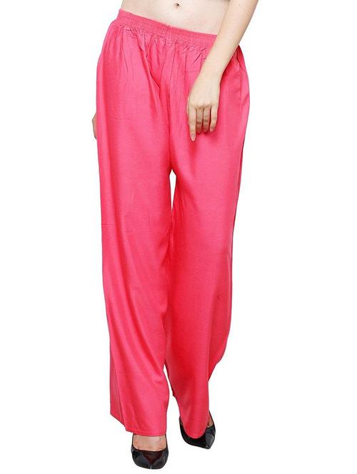 fuchsia cotton blend palazzo - 20539707 - Very Small Image - 1
