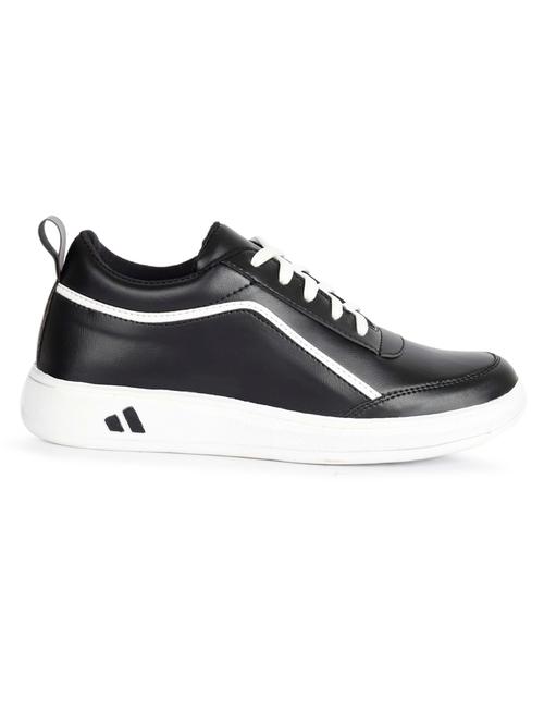 men solid black lace up sneaker - 20539885 - Very Small Image - 1
