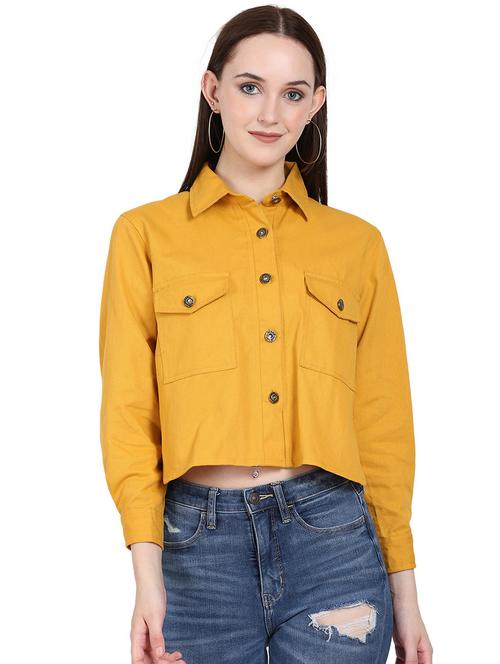 mustard denim summer jacket - 20540431 - Very Small Image - 1