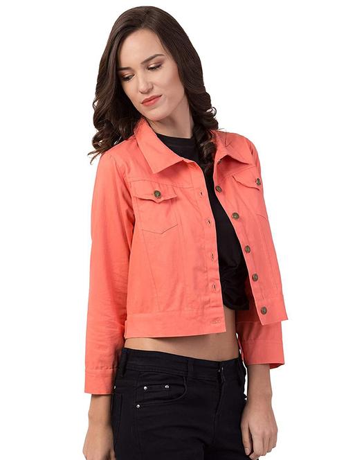 peach denim summer jacket - 20540463 - Very Small Image - 1