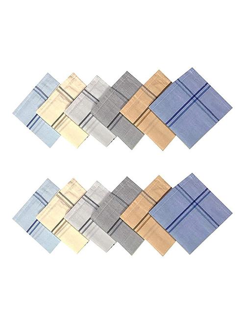men pack of 12 cotton handkerchief - 20541371 - Very Small Image - 1