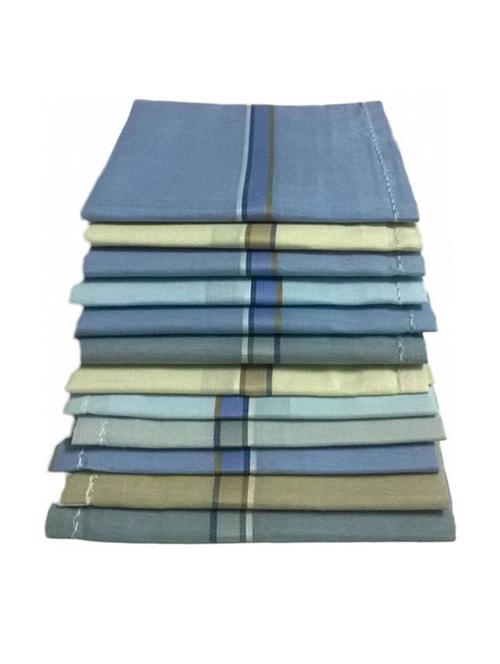 men pack of 12 cotton handkerchief - 20541382 - Very Small Image - 1