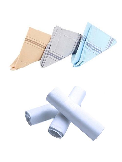 men pack of 6 cotton handkerchief - 20541393 - Very Small Image - 1
