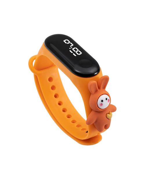 unisex orange silicone watch - 20541866 - Very Small Image - 1